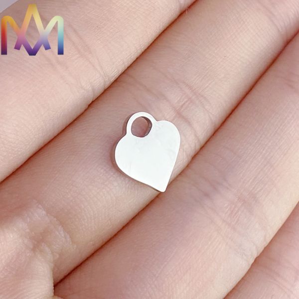 Blank Stamping Heart Shape Tag Pendant For DIY Accessories Making