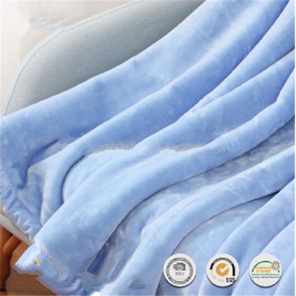 Comfortable Flannel Plush Blanket For Bedding Sofa Throws OEM / ODM Service