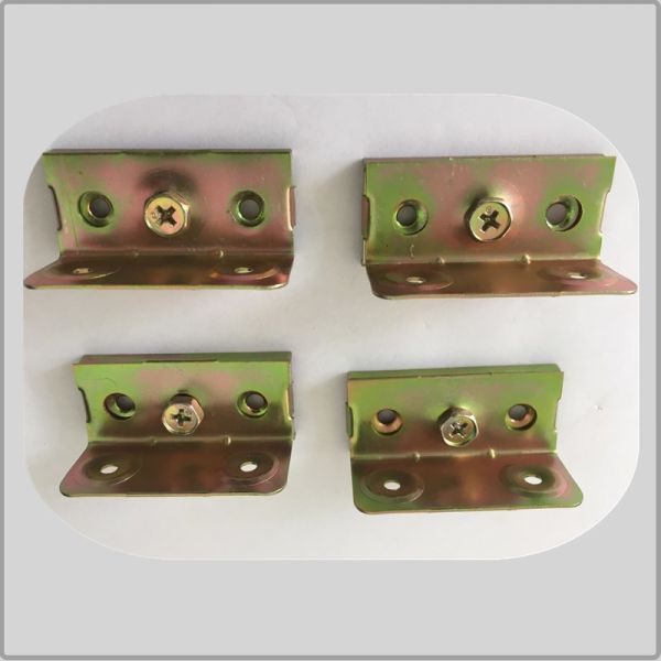 Yellow Zinc Color Screw Hook Hinge , 6 Inch Strap Hinges Customized Size