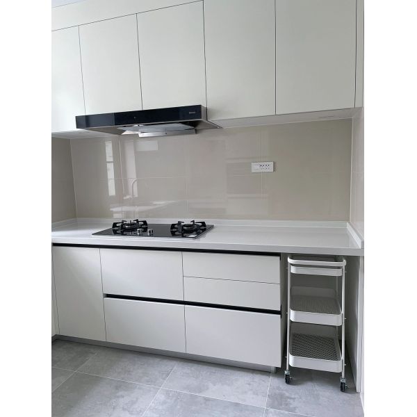 European Apartment Hotel Cupboards L Shape Elegant Kitchen Cabinet
