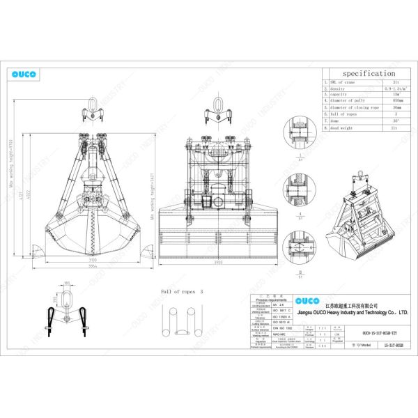 OUCO 15m³ Port Remote Control Grab