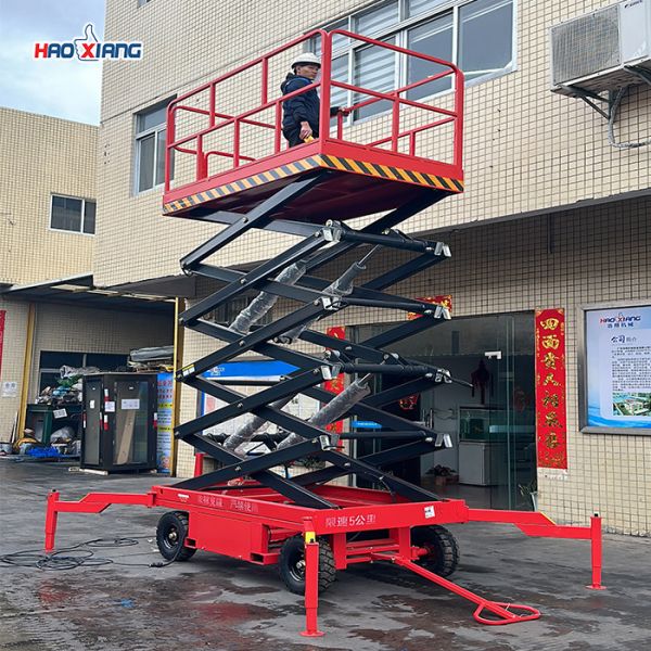Solid Tire Small Scissor Lift 0.3T-1.5T One Man Scissor Lift