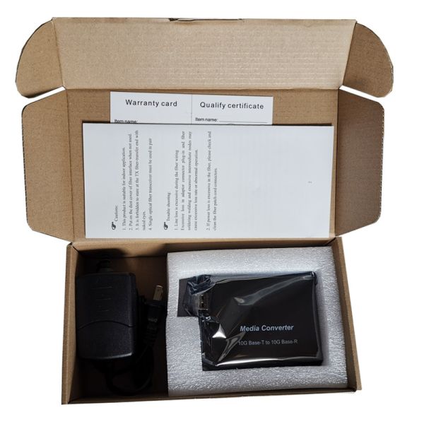 10G SFP+ to RJ45 Fiber Media Converter with 10G SR 850nm 300m SFP+ Transceiver Module