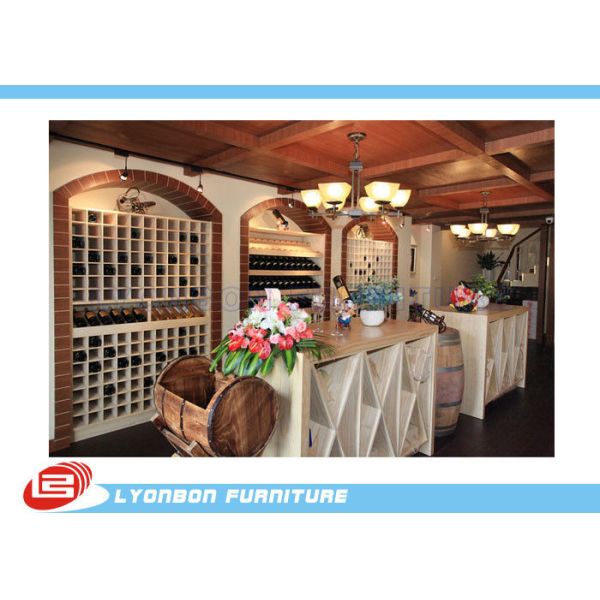 Little Cubicle Wood Display Cases MDF For Wine , Retail Wood Showcases