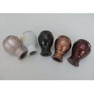 Cheap Ceiling Mounted Plastic 10cmx28mm Gold Curtain Rod End Caps wholesale