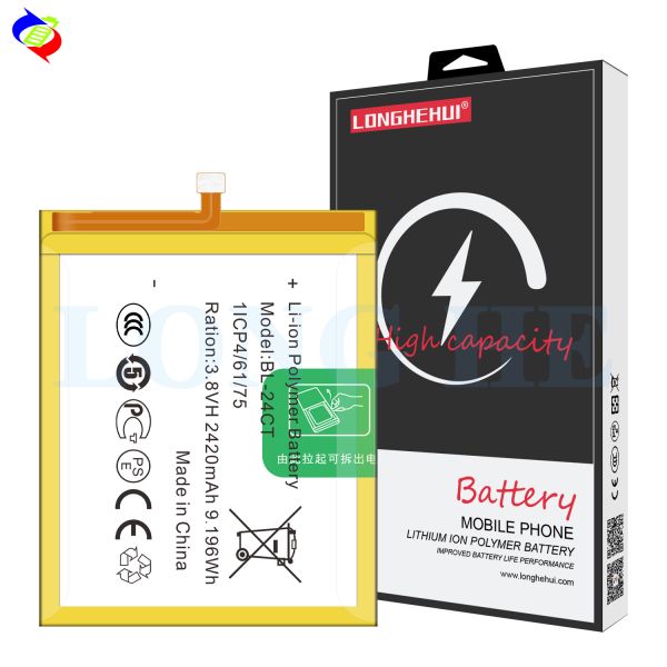 3.8V 2420mAh Lithium Cell Phone Battery BL-24CT for Tecno Phantom Z mini Z1 mini Rechargeable