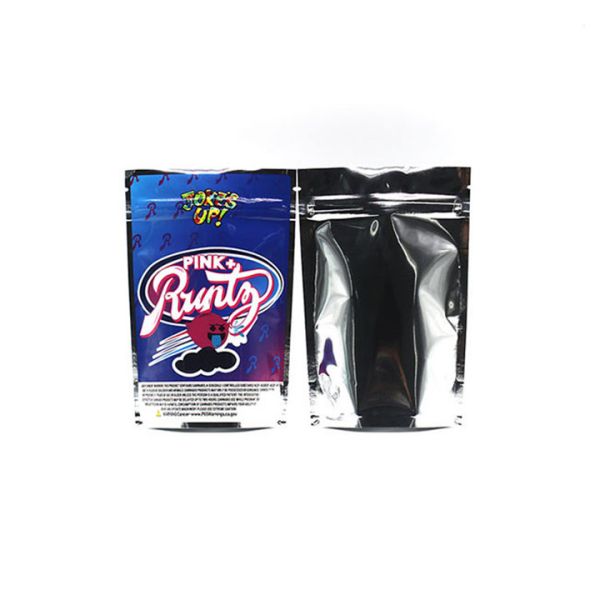 3.5g Weed Bag Three Side Sealed Aluminized Zipper Stand Up Pouch For Packing 5g weed