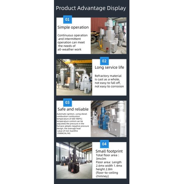 Solid Burner Dual Chambers Incinerator For Hospital Medical Waste Treatment In Food Beverage Shops