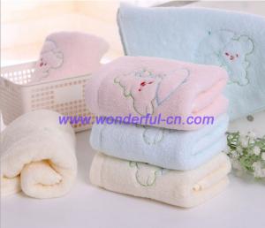 Cheap Custom blue and pink and yellow embroidered hand towels wholesale