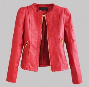 Cheap Women faux leather jacket PU Leather Short Jacket Feminino Jaqueta couro Sexy 3colours wholesale