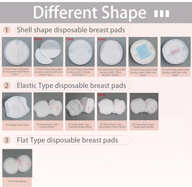 Soft Disposable Breast Pads Skin Friendly OEM With 1mm Thickness