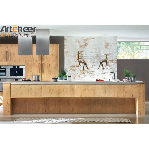 Customized Color Plywood Kitchen Cabinet Fronts In White Wood Laminated Modern Stylish Design