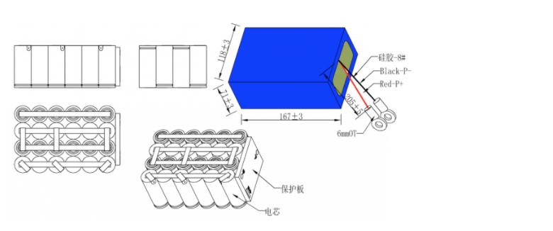 12V 66Ah Golf Trolley Electric Vehicle Lithium Ion Battery Pack