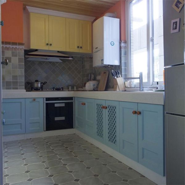 Quality Plywood Door Solid Wood Kitchen Countertop Cabinet Sets for sale