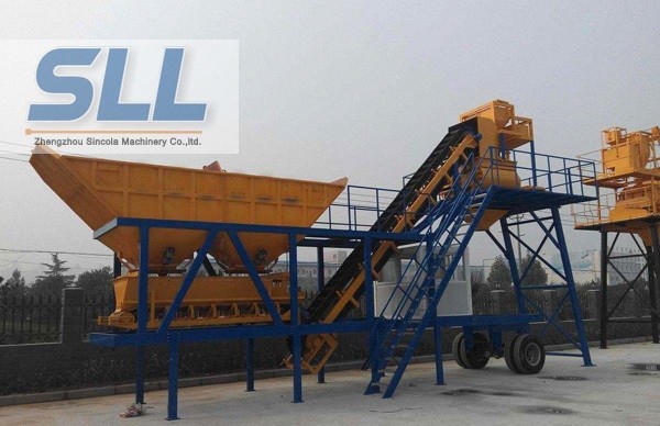 Integrated Design Concrete Batching Plant Mobile Mixing Plant 12 Months Warranty