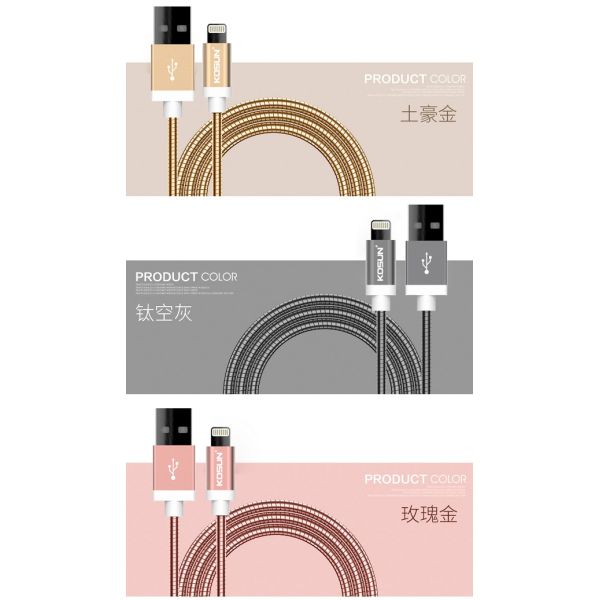 5V 2.4A 3m 2m Braided Lightning Cable Charger