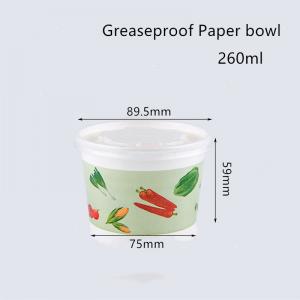 China Flexo Printing Greaseproof Disposable Paper Bowl For Soup on sale