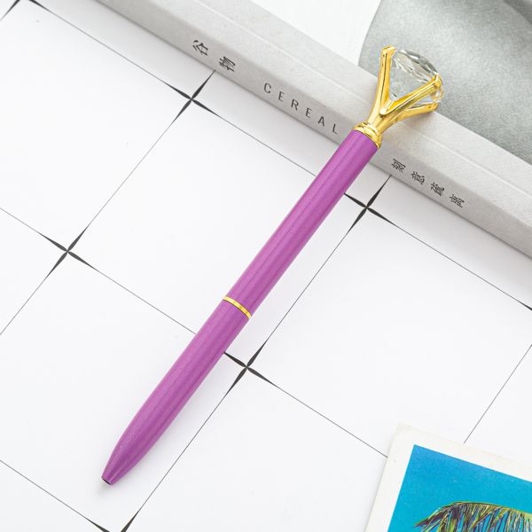 Personalized Diamond Crystal Metal Ballpoint Pen for Gift 2.5g 0.35mm Writing Width