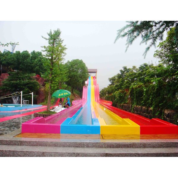 304 Stainless Steel Screw Fiberglass Water Slides 1m Width OEM