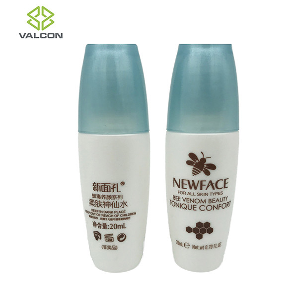 PE Material Plastic Lotion Bottles , Empty Cream Bottles PP Flat Cap