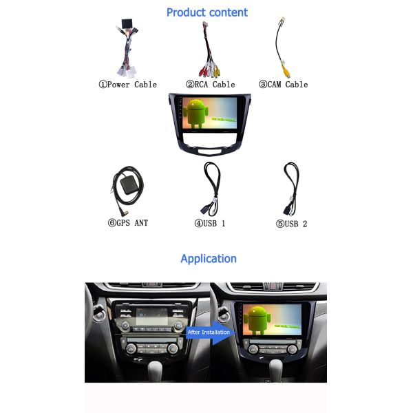 OEM Nissan Touch Screen Radio Android 9.0 Double Din Mp5 Car Media Player