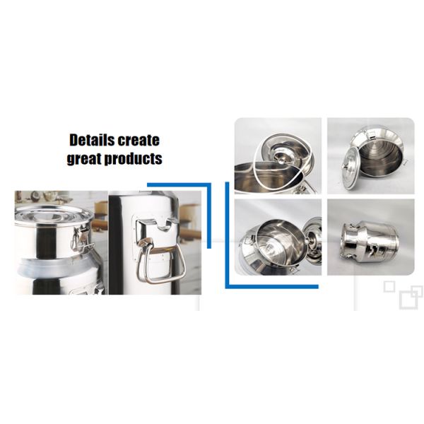 Storage canister 14 Litres Fermenters thickened Stainless Steel milk can