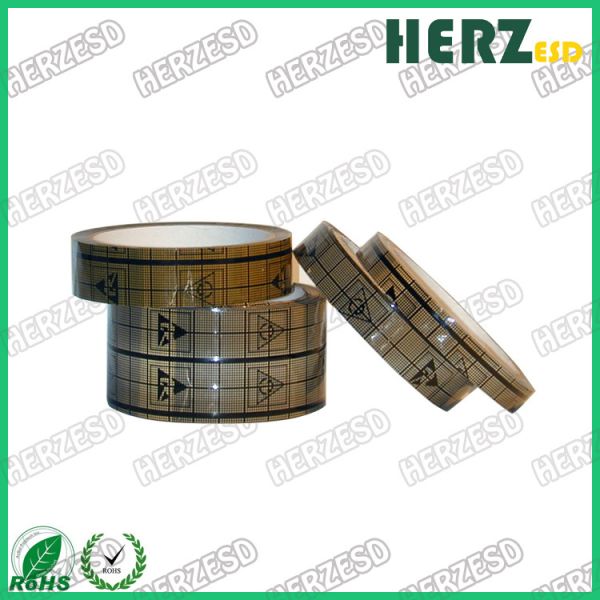 Width 3-960mm Anti Static Tape , ESD Conductive Tape Black Grid Transparent Film
