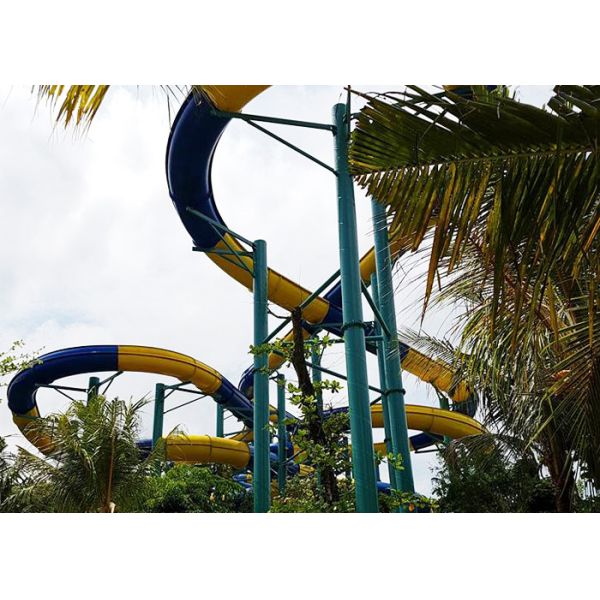 Custom Magic Aqualoop Water Slide Outdoor Mix Color Fiberglass Equipment