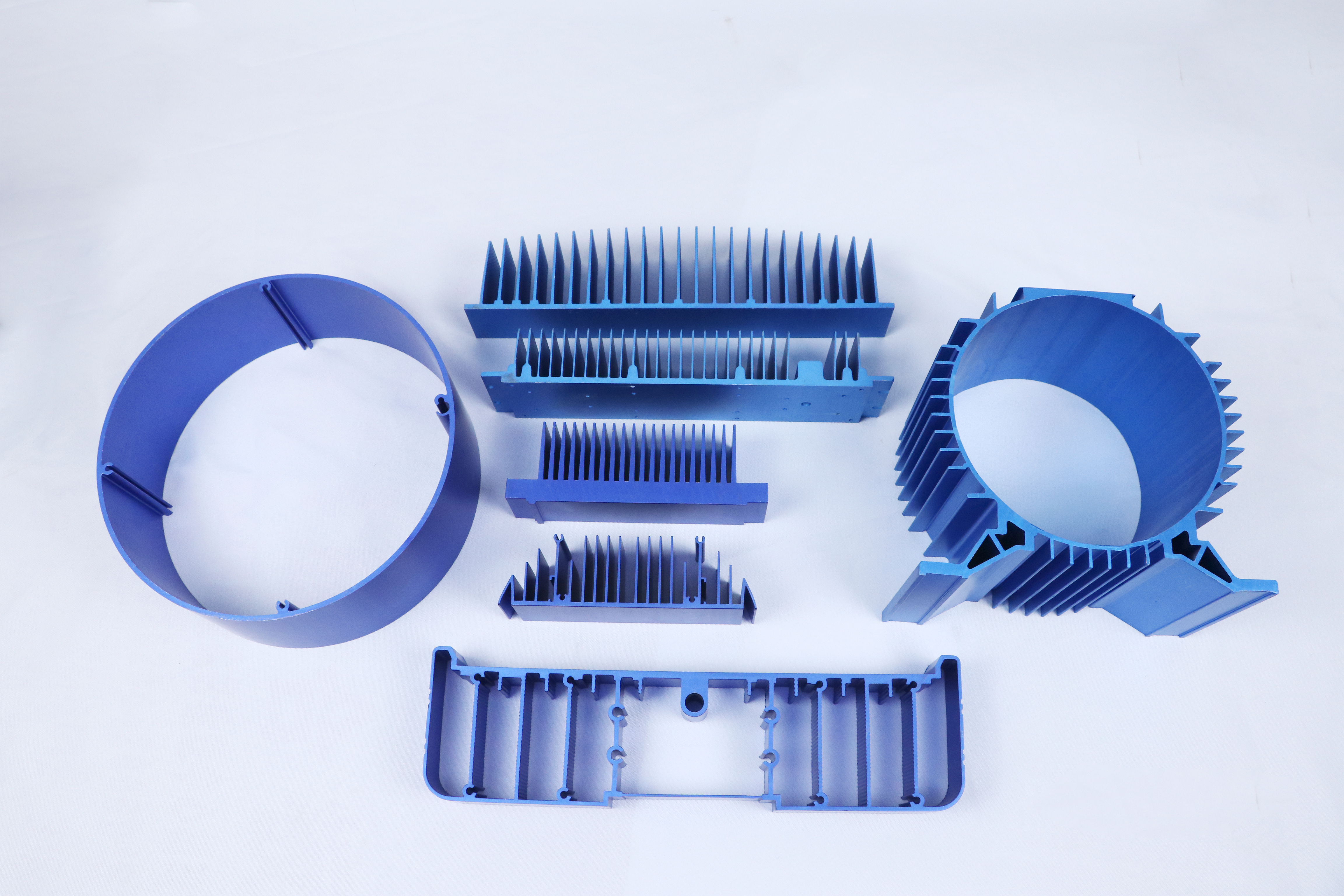 Round Anodizing Aluminium Heatsink Profile Aluminum Heat Sink Motor Housing Profiles