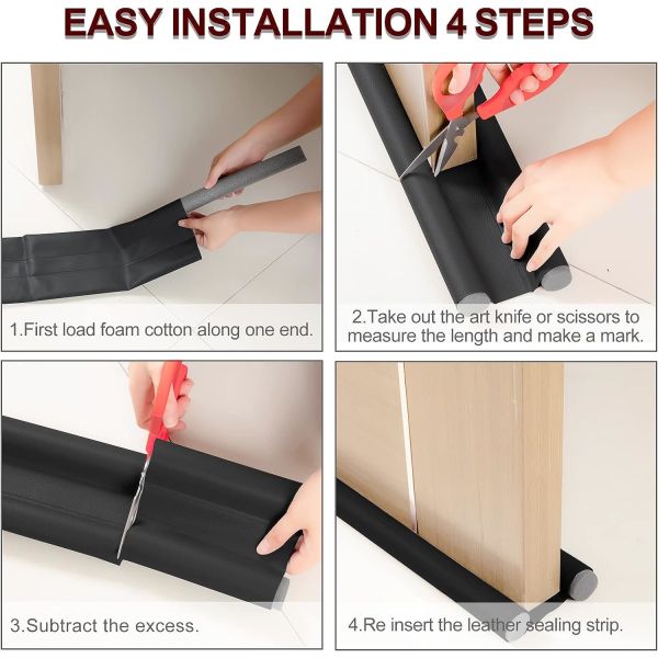 96x10cm Under Door Draft Stopper Draught Excluder Waterproof Seal Strip