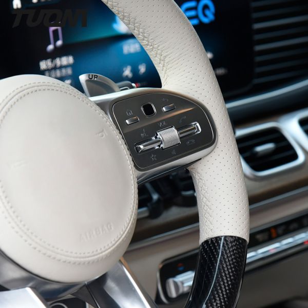 Mercedes Benz W204 W205 Carbon Fiber Steering Wheel Beige Leather OEM