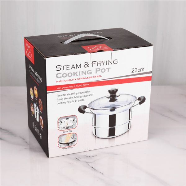 Multi Function Stackable Steamer Pot 22cm Stainless Steel
