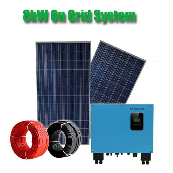 Vertical Wall 5400Pa Residential 8KW On Grid Solar PV Power System