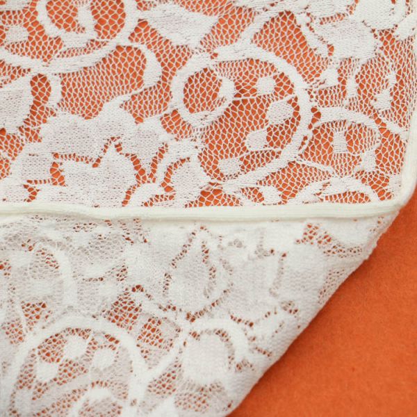 Garment Accessories Diy Stretch French Lace Fabric Black / Ivory Color