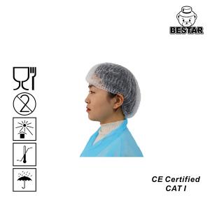 China Medical Disposable Head Cap 18 - 30 Inch Single Use Crimped Cap For Hospital on sale