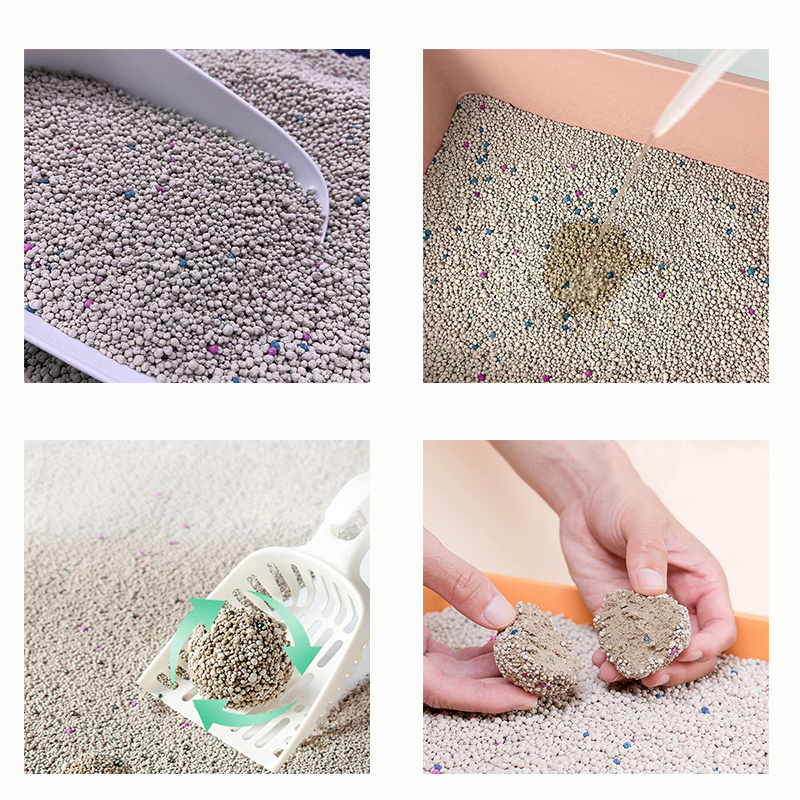 Fast Clumping Bentonite Cat Litter Highly Absorbent Strong Deodorizing ECO Friendly Pet Products