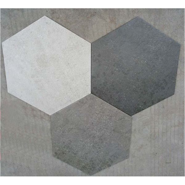 Low Carbon Hexagon Ceramic Tiles Matt Solid Surface With Low Wastage