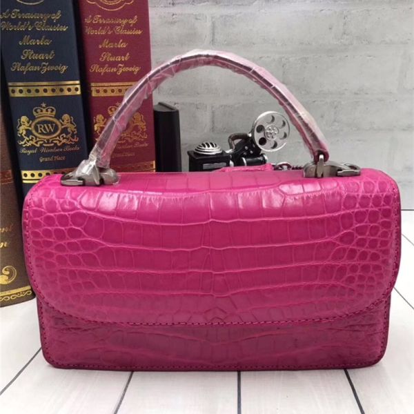 Authentic Crocodile Belly Skin Lady Small Purse Female CHIC Handbag Genuine Alligator Leather Women Cross Shoulder Bag