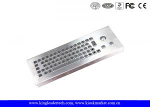 China Dust-Proof Industrial Desktop Keyboard 65 Keys With Stainless Steel Trackball on sale