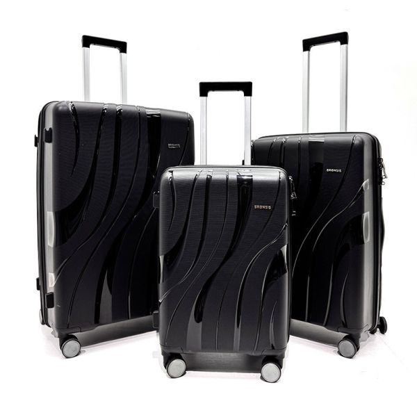 PP Material Lightweight Suitcase with Large Capacity and Aviation Aluminum Pull Rod for Travel