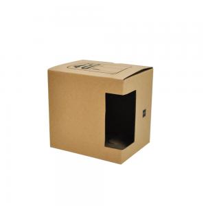 China Custom Mug Kraft Paper Packaging Box PVC Transparent Window on sale