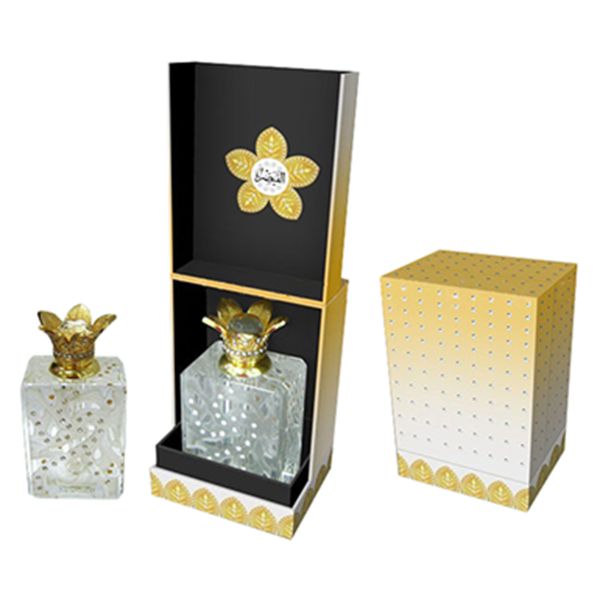 Recycled Materials Perfume Packaging Box Black Matte Detachable Lid
