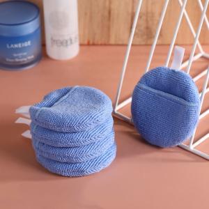 Cheap Four Layer Face Pads with Pocket White Reusable Microfiber Face Pads Eco-Conscious Makeup Remover Pads wholesale