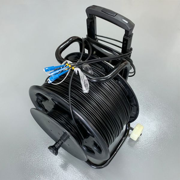 Retractable Fiber Optic Cable of 2/4/6/8/12/24 cores for outdoor applicaiton