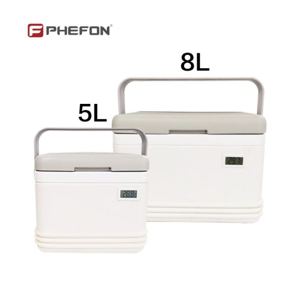 High-Performance Cooling White Color Cooler Box with Ice Packs 5L/8L