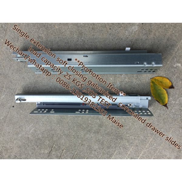 Modern Design Under Counter Drawer Slides , Soft Close Cabinet Slides Push To Open Type