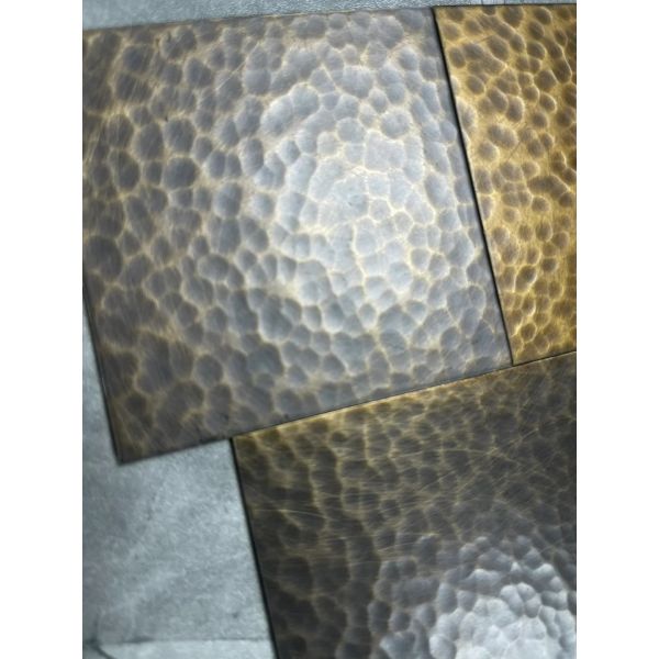 SS Steel Sheet 304 316 Antique Copper Plate Surface Hammered Textured Decorative Stainless Steel Sheets