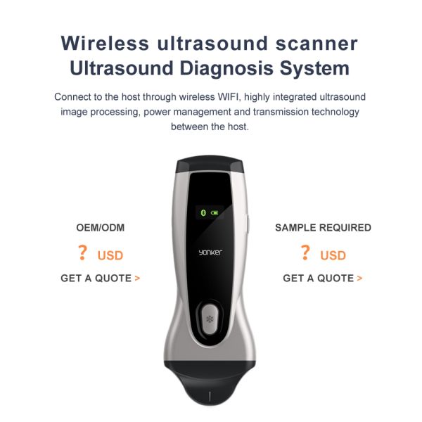 Yonker Pocket Veterinary Ultrasound Scanner Portable Handheld WiFi Color Wireless Ultrasound Probe Vet for Animal Cat Pet Dog