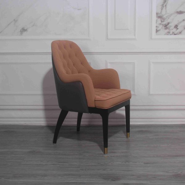 Thick Soft Velvet Fabric Dining Chair SUS201 With Elastic Sponge