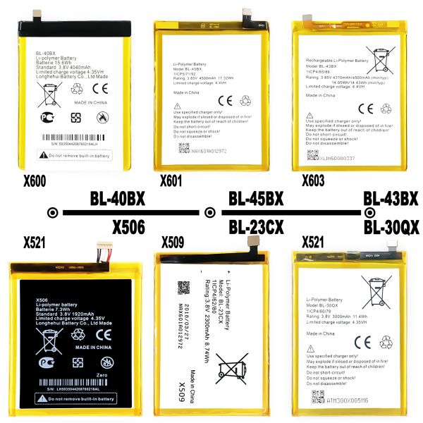 Infinix X571 X572 X573 X600 X601 X602 X603 X604 X608 X574 X5010 X5114 X5515 X5516 Rechargeable Batteries